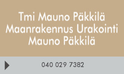 Tmi Mauno Päkkilä / Maanrakennus Urakointi Mauno Päkkilä logo